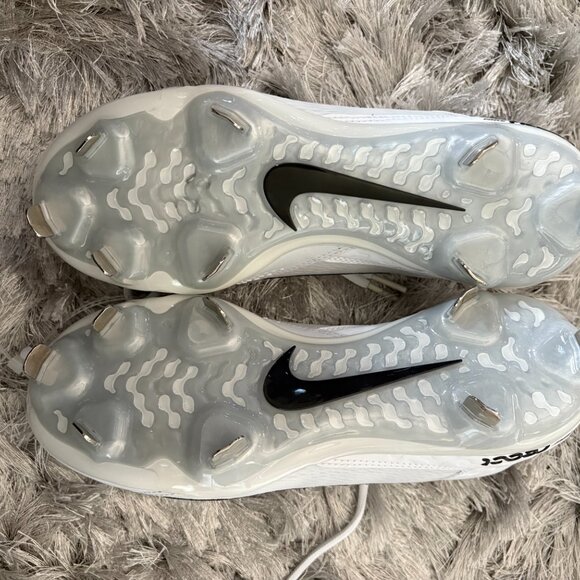 Women's Nike Hyper Diamond 4 Elite Softball Cleats Size 8 White Grey CZ5917-100 - Picture 4 of 8